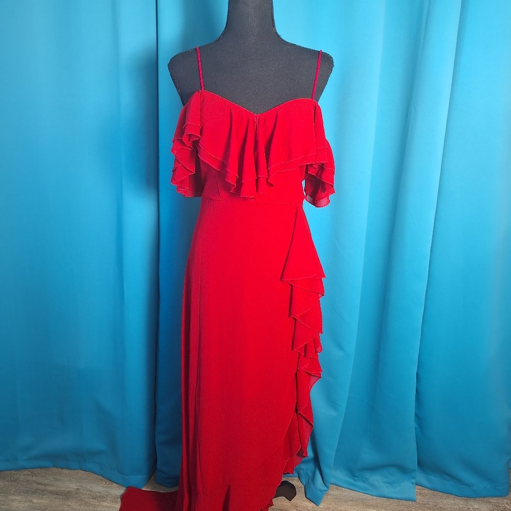 Cocktail Long Dress Size 12 RED